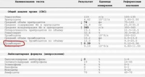 Тромбокрит повышен