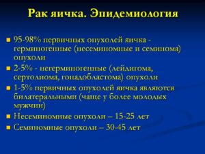 Подозрение на рак яичка