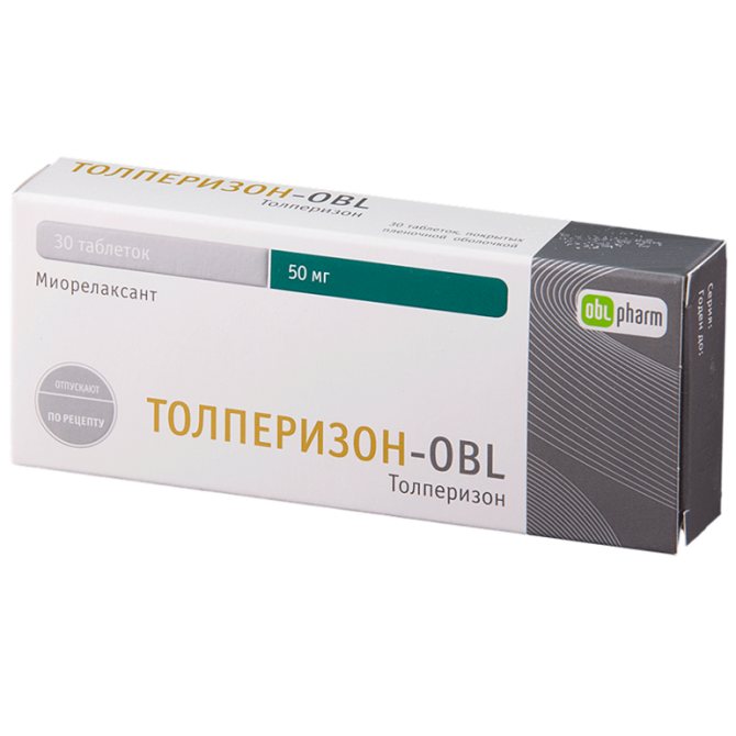 Препарат Толперизон-OBL.